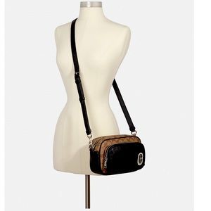 Coach Court Crossbody In Signature Canvas With Coach Patch